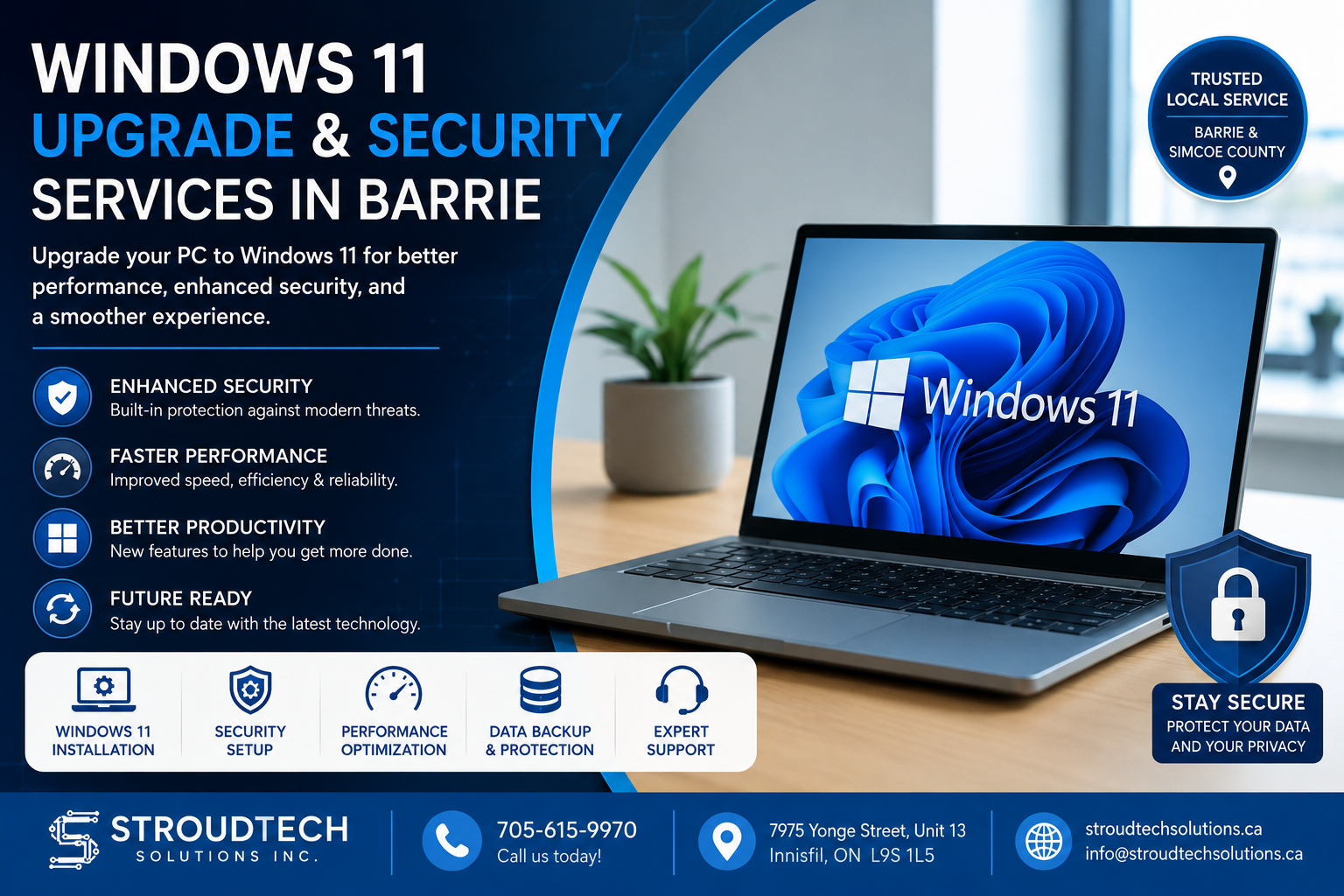 Windows 11 Upgrade & Security Installation in Barrie: Why Upgrading Your PC is More Important Than Ever